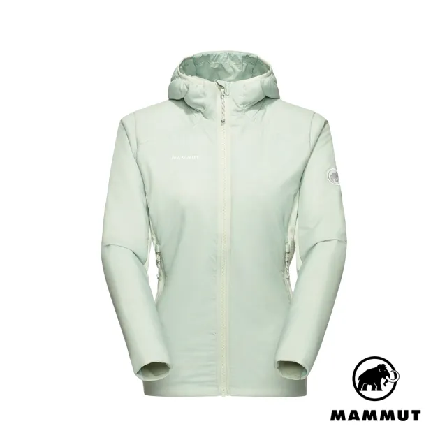 【Mammut 長毛象】Rime Light IN Hybrid Hooded Jkt W 輕量繩化纖連帽外套 鼠尾草銀綠 女款 #1013-03970