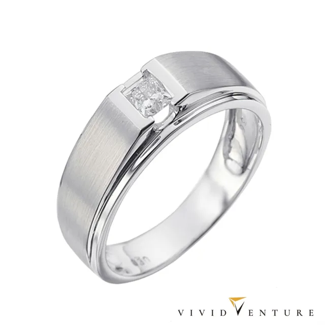 【Vividventure 亞帝芬奇】GIA 30分 FVS2 天然鑽石 真鑽 男戒 自由(14K金台)