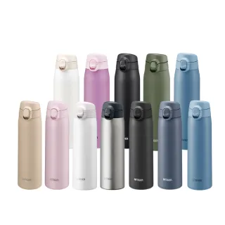 【TIGER虎牌】買1送1_momo獨家_彈蓋雙層不鏽鋼保溫瓶 500+600ml(MCT-T 真空保溫杯/保冰隨行杯)