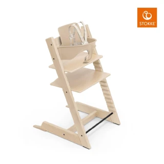 【STOKKE 官方直營】Tripp Trapp成長椅6m+入門組合-櫸木(兒童/餐椅/學習椅)