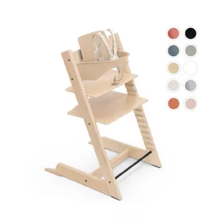 【STOKKE 官方直營】Tripp Trapp成長椅6m+入門組合-櫸木(兒童/餐椅/學習椅)