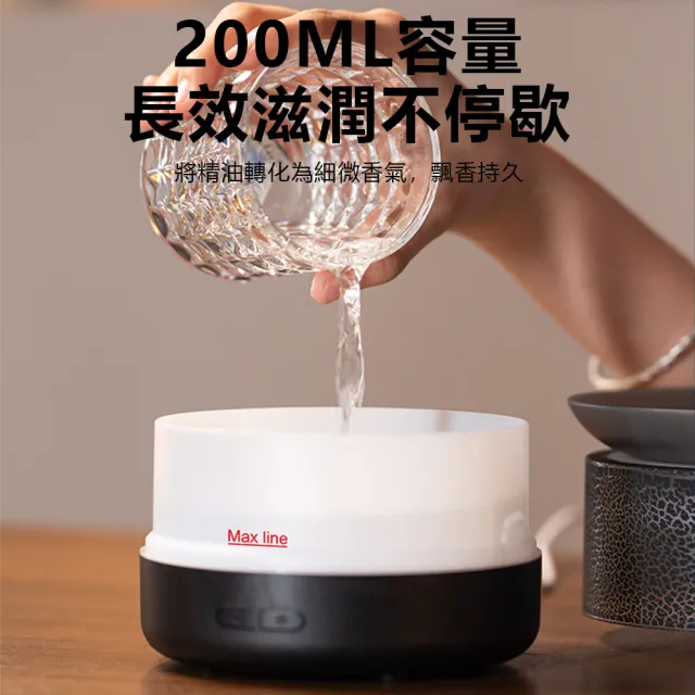 【Nil】 熔岩湧霧七彩香薰機 雲海湧噴空氣加濕器 精油擴香機氛圍燈 200ml(香氛機 加濕機 擴香儀)