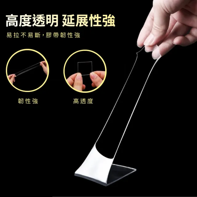 【透明無痕】壓克力雙面膠_3公尺(重複使用 黏力強 居家 戶外 收納 透明 膠帶 膠 雙面膠)