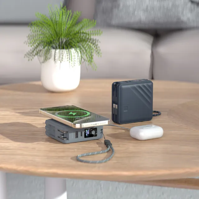 【ADAM 亞果元素】GRAVITY X5 15000mAh 五合一萬用磁吸行動電源(附多國轉接頭&收納袋 已有標示Wh)
