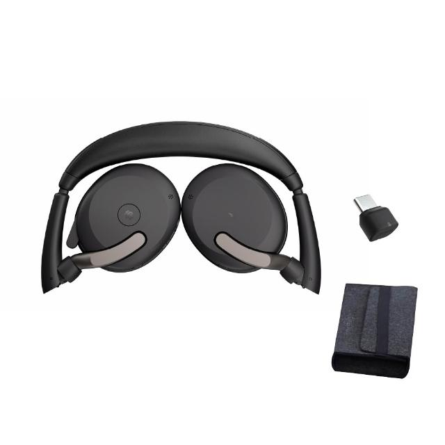 【Jabra】官方直營 Evolve2 65 Flex 商務折疊頭戴式主動降噪藍芽耳機麥克風(革新性輕量折疊技術)