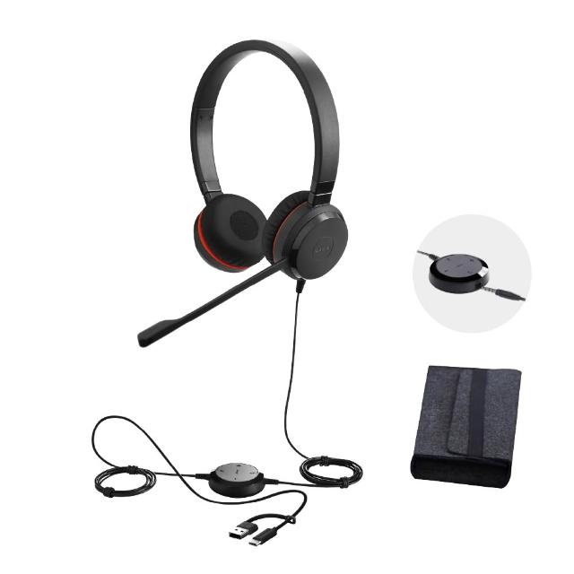 Jabra 捷波朗 Evolve 30II MS 專業耳罩式有線耳機，具備優異降噪功能與通話品質，適用於iOS、Android、PC及Windows等裝置。配備USB連線線、控制器及說明書，獲得其他音質認證，2年保固，提供清晰通話與多功能體驗，適合辦公與日常使用。