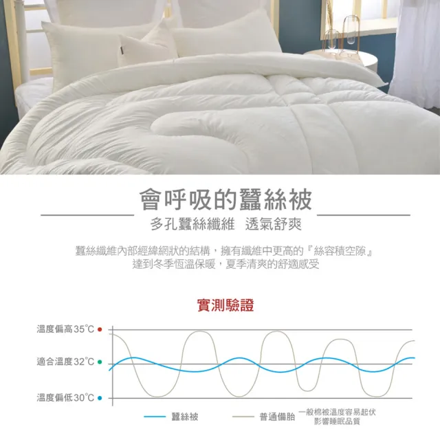 【Great Living 格蕾寢飾】La Belle 天然手工蠶絲可水洗被 冬被/棉被1.5kg(單人 150x210cm)