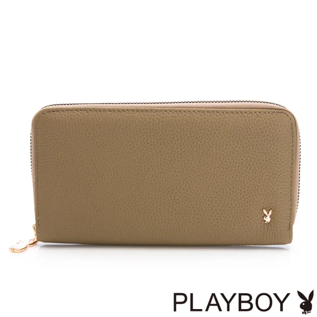 【PLAYBOY】皮夾長夾  Jammy系列(卡其色)