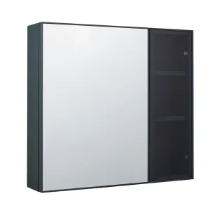 【LOLAT 羅力】鋁合金60公分置物收納鏡櫃-槍灰色(MA502)