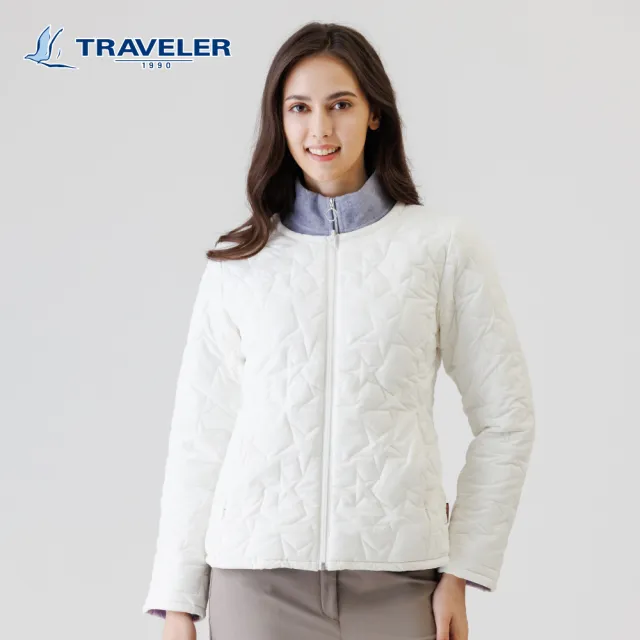 【TRAVELER 旅行者】女款防風撥水Thermolite鋪棉保暖雙面穿外套|252TR214(雙面穿)