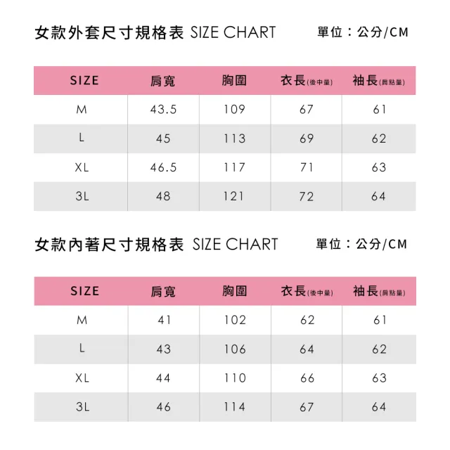 【pierre cardin 皮爾卡登】網路獨家 女款 防潑水保暖兩件式衝鋒外套-白色(8255782-81)