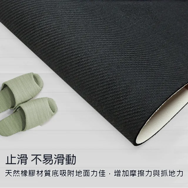 【ELLE HOME】法式優雅皮革超薄止滑踏墊 吸水地墊3入組(法式簡約風/巴黎印記/藍調)