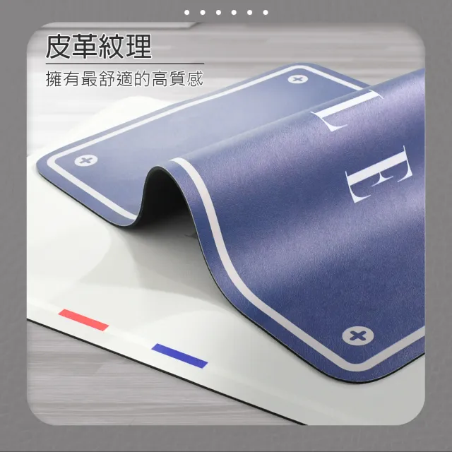 【ELLE HOME】法式優雅皮革超薄止滑踏墊 吸水地墊3入組(法式簡約風/巴黎印記/藍調)