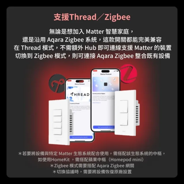 【Sioh 惜】Aqara H2 智能開關 雙鍵 2個迴路(支援Apple Homekit/Matter)