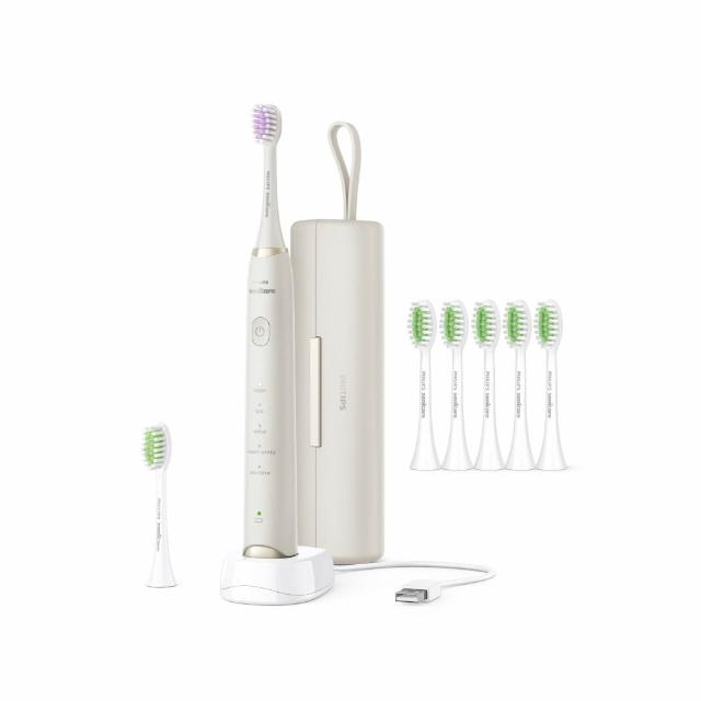 【Philips 飛利浦】官方直營 Sonicare輕柔多效音波震動牙刷-小亮刷珍珠白 HX2491/01 送刷頭5入