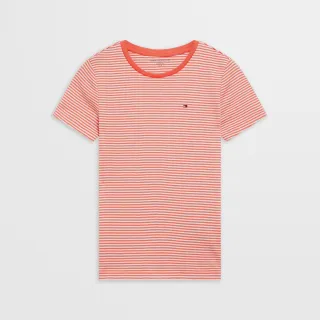 【TOMMY HILFIGER】幼條紋圓領 T 恤 _粉紅色_VIP專屬限定