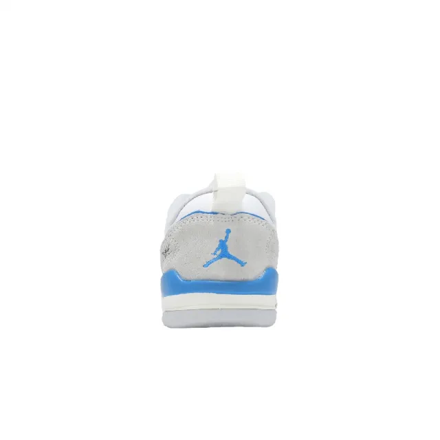 【NIKE 耐吉】休閒鞋 Jordan Flight Court PS 中童 小朋友 白 藍 喬丹 彈性鞋帶(HF3332-104)