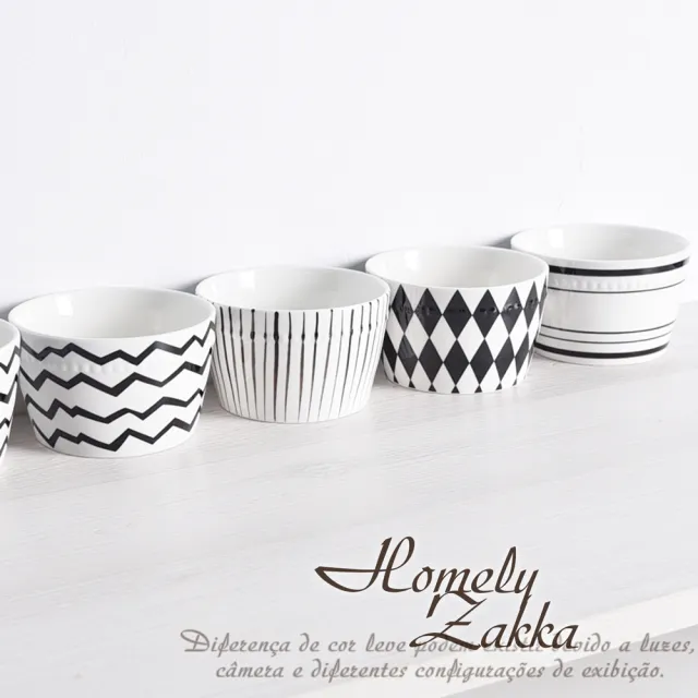 【Homely Zakka】北歐經典復古黑白浪漫系列陶瓷餐盤碗餐具_4件組(飯碗 湯碗 餐具 餐碗  器皿)