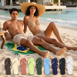 【havaianas 哈瓦仕】男鞋 拖鞋 Brasil Logo 巴西國旗logo字樣 男拖鞋(多色任選 人字拖 夾腳拖 涼鞋)
