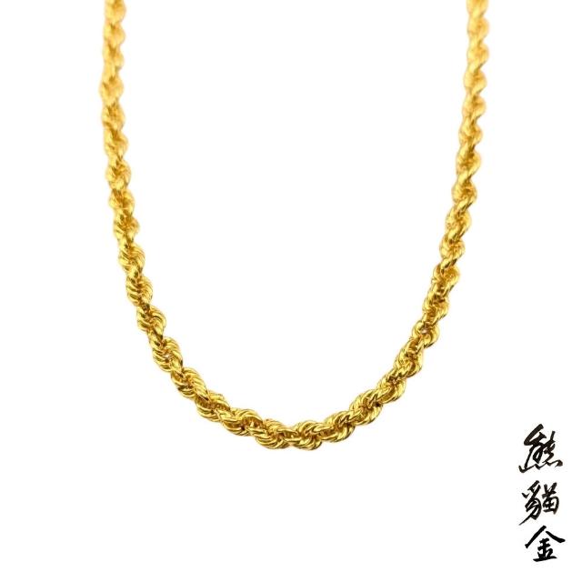 黃金項鍊男仕款麻花繩索10.70錢(黃金項鍊)
