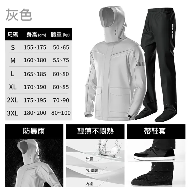 【MOTOWOLF】GP-120 摩多狼 摩托車 全新升級版 兩件式雨衣 隱藏鞋套 加強防水輕薄舒適 附收納袋