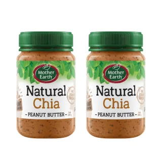 【壽滿趣-Mother Earth】紐西蘭超級花生醬2件組(奇亞籽花生醬380g/件)