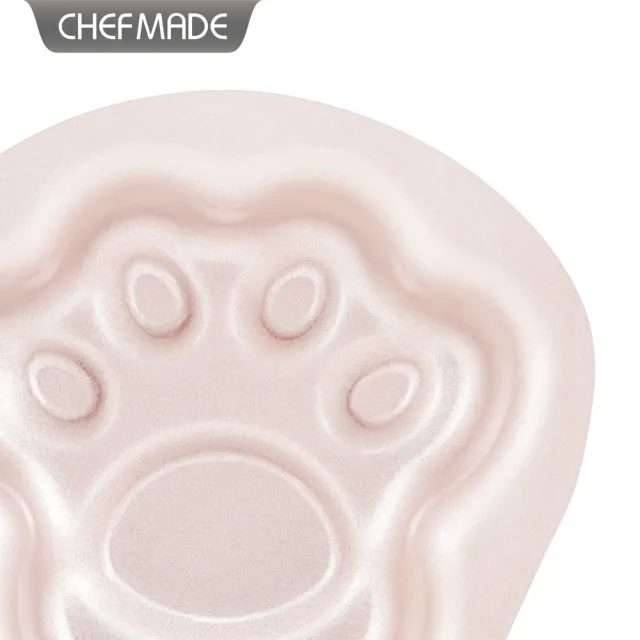 【Chefmade 學廚】宇宙工作室 貓咪腳印模具 貓爪蛋糕模(WK9965-6金色不沾貓爪型蛋糕模六件套)