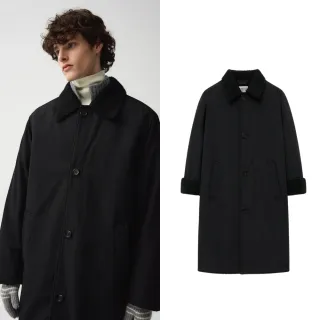 【MARITHE FRANCOIS GIRBAUD】官方旗艦 人造皮草長大衣 中性款 MFG(黑色)