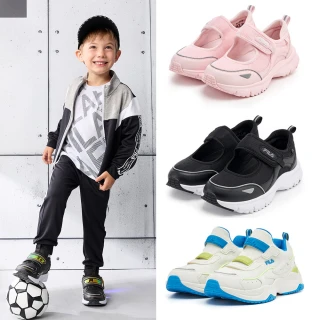【FILA官方直營】KIDS 童鞋 大童氣墊慢跑運動鞋-多色任選(3-J820Y_243)