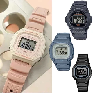 【CASIO 卡西歐】G-SHOCK 運動風格多功能電子錶-20款可選(W-219H/W-218H/W-217H)