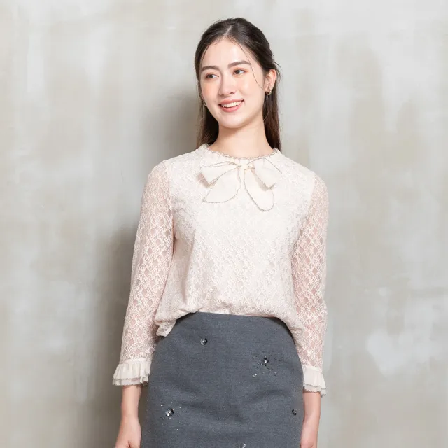 【perng yuh 芃諭名品】漫柔悠光 蕾絲上衣(2025 AW Collection|4C秋冬新品上市)