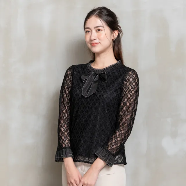【perng yuh 芃諭名品】漫柔悠光 蕾絲上衣(2025 AW Collection|4C秋冬新品上市)