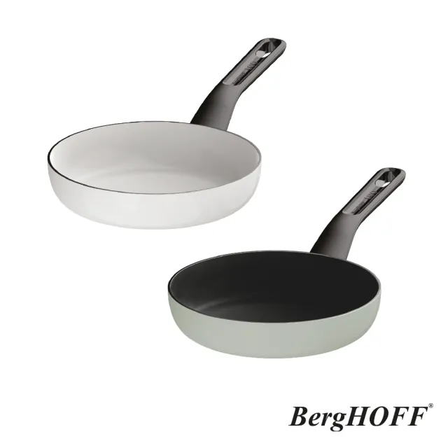【BergHOFF 貝高福】Glints陶瓷塗層不沾鍋單柄平底鍋20cm(BHGL-F20)