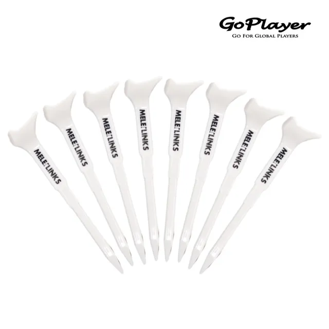 【GoPlayer】MELELINKS 5度傾斜刻度TEE8入組 一組3包(高爾夫球Tee 球釘 高爾夫Tee)