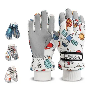 【橘魔法】太空鯨魚防風防潑水手套(雪地 滑雪 防潑水 寒流 玩雪 日本 中性款 男童 兒童 童裝)