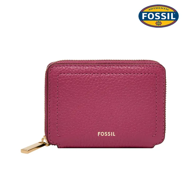 【FOSSIL】Logan 真皮拉鍊RFID防盜卡夾 (多色可選)