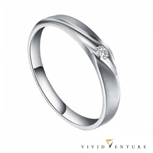 【Vividventure 亞帝芬奇】情人 禮物 14K GIA 30分 FSI2 鑽戒+10分 鑽石 男戒 永恆愛情(結婚 對戒 套組)