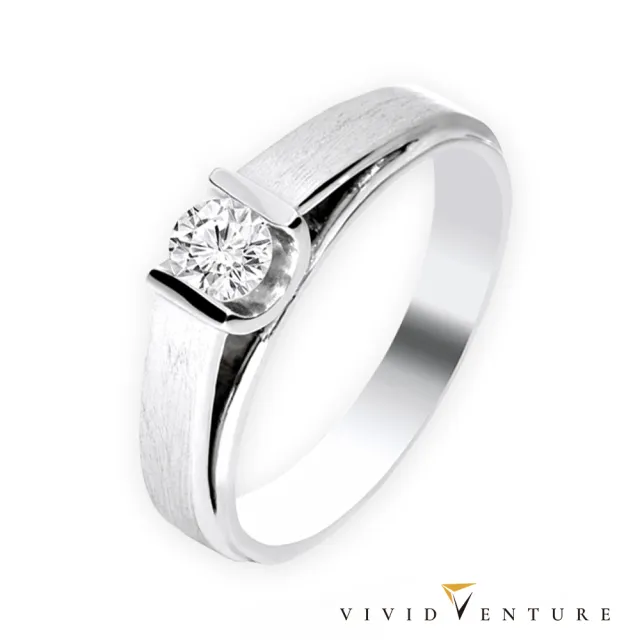 【Vividventure 亞帝芬奇】情侶對戒 14K 天然鑽石 GIA 30分 FSI2 鑽戒+20分 鑽石 男戒 愛的璀璨(結婚 求婚)