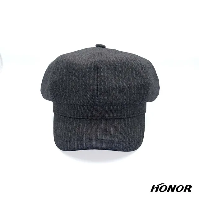【HONOR 山形屋】灰韻條紋復古報童帽-灰黑