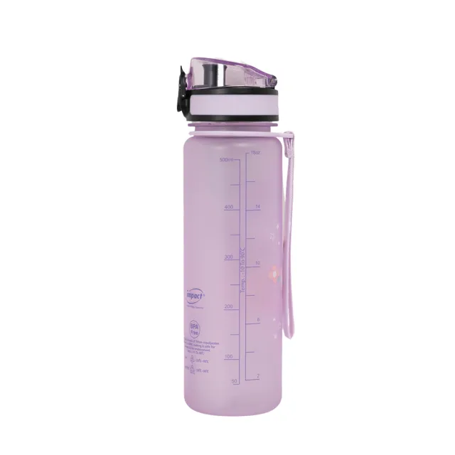 【IMPACT 怡寶】寶可夢伊布彈蓋Tritan水壺／水杯/水瓶（500ML）附提繩-粉紫