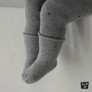 【Happy Prince】Polka灰色波點嬰兒童內搭褲襪+中筒襪2件組(寶寶襪打底褲長襪)