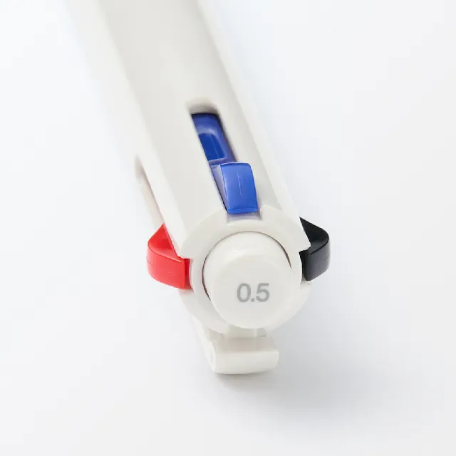 【MUJI 無印良品】滑順按壓油性原子筆/3色/黑、紅、藍+自動筆0.5mm(0.5mm/0.7mm)