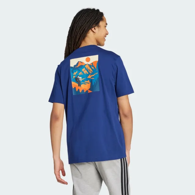 【adidas 愛迪達】DOODLE HUNT HIKE 短袖上衣 T恤 男 KA7137