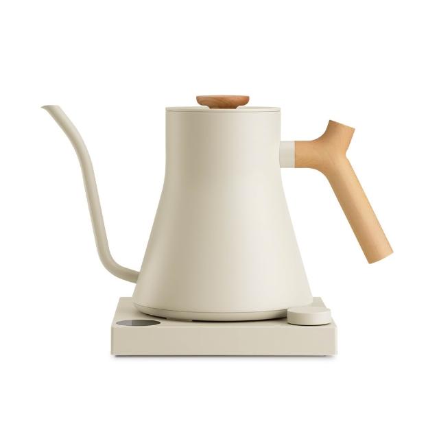 【FELLOW】Stagg EKG Pro 電子溫控手沖壺-旗艦版 芝麻白(搭配楓木實木把手/EP26AATW)