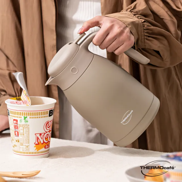 【THERMOcafe 凱菲】不鏽鋼真空保溫壺1500ml(TCTP-1500)