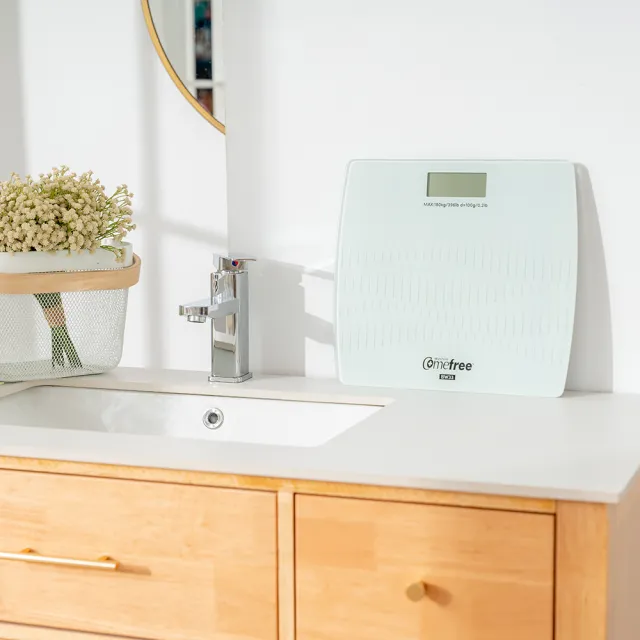 【Comefree】強化玻璃電子體重計 BW33(兩色任選)