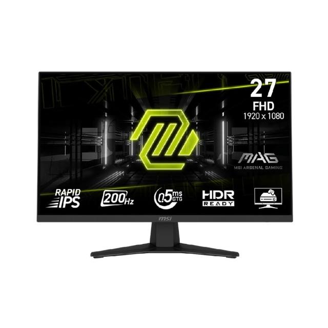 2入組★【MSI 微星】MAG 274F 27型 Rapid IPS FHD 200Hz 電競螢幕(Adaptive-Sync/0.5ms)