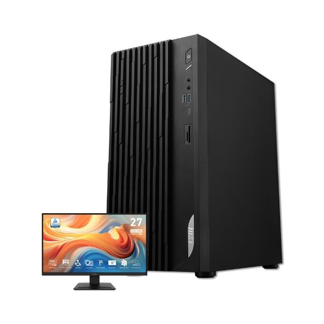 【MSI 微星】+27型 144Hz 螢幕★14代i5 十核電腦(PRO DP180 14A-1097TW/i5-14400/16G/2TB SSD/W11H)