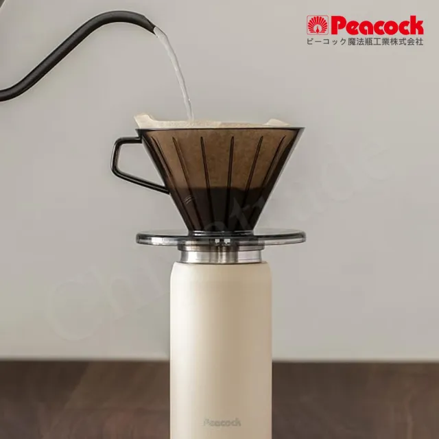【Peacock 日本孔雀】小資族 超輕量隨身不鏽鋼 保冷保溫杯200ML-米白(迷你杯)