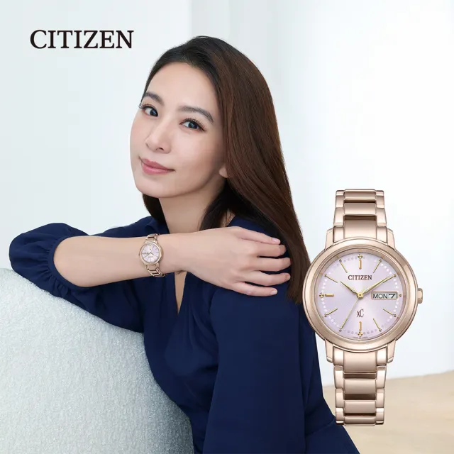 【CITIZEN 星辰】Hebe田馥甄廣告款 情人節推薦 XC光動能大三針女錶-32mm 禮物 送禮(EW2426-54X)